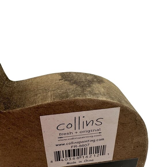 Rustic Orange Buffalo Plaid Pumpkin 5in Collins Fall Autumn Tiered Tray Decor - Picture 7 of 8